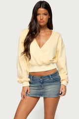 Narli Wrap Cropped Sweatshirt
