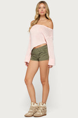 Deja Knit Off Shoulder Asymmetric Top