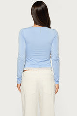 Erla Lacey Long Sleeve Babydoll Top