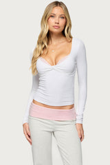 Manka Twisted Long Sleeve Top