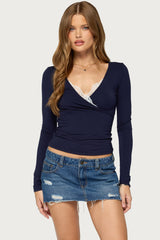 Sanel Lacey Long Sleeve Top