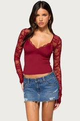 Heela Lacey V Neck Top