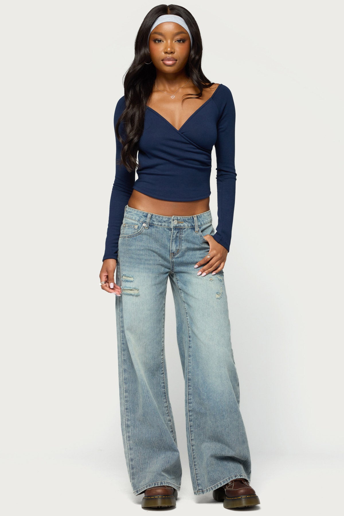 Tacie Long Sleeve Wrap Top