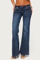 Girla Low Rise Wide Leg Jeans