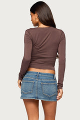 Dania Ruffled Long Sleeve Top
