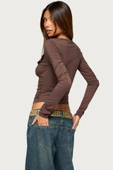 Dania Ruffled Long Sleeve Top
