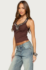Zaiva Beaded Top