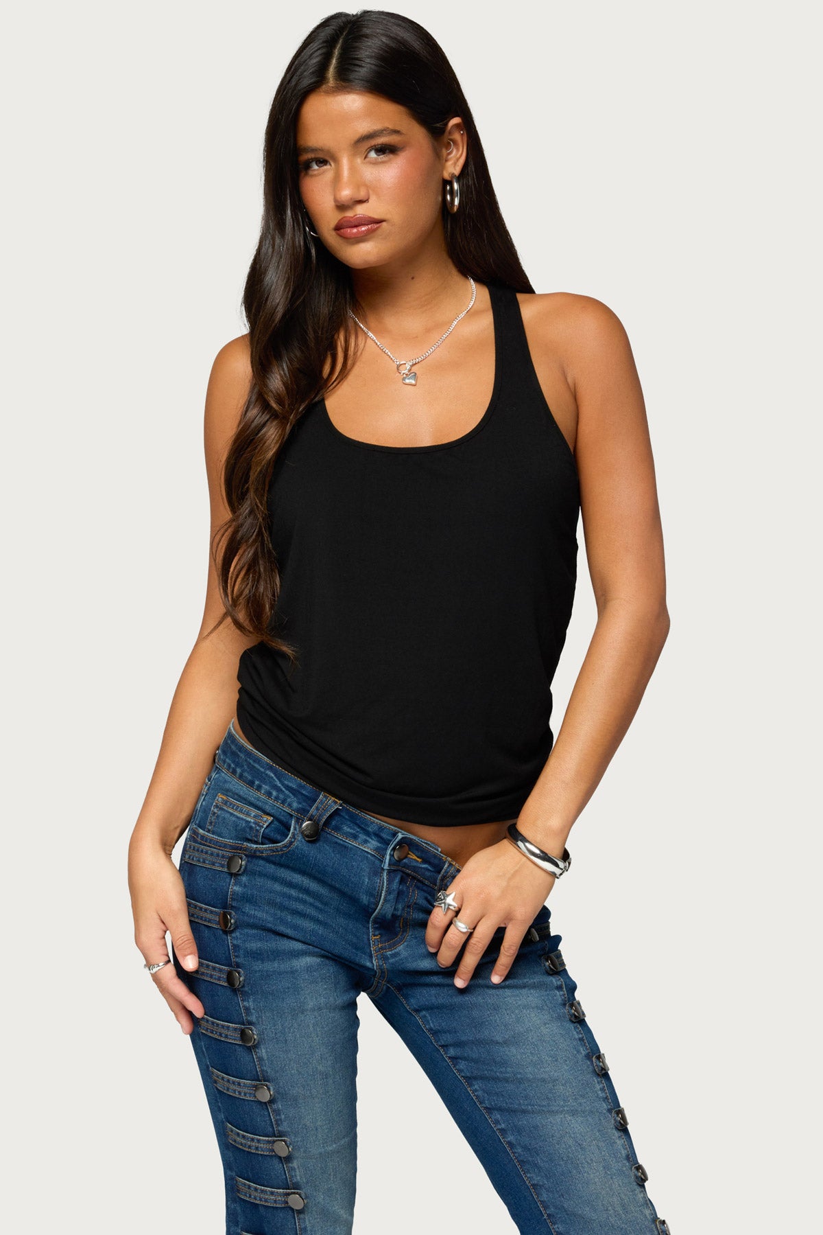 Paye Racerback Metal Ring Tank Top