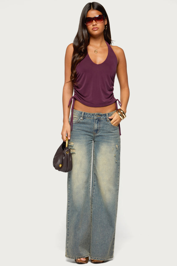 Adleigh Drawstring Halter Top