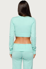 Wanel Cropped Pointelle Cardigan