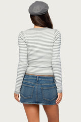 Emmalee Long Sleeve Striped Knit Top