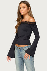 Kania Lacey Off Shoulder Top