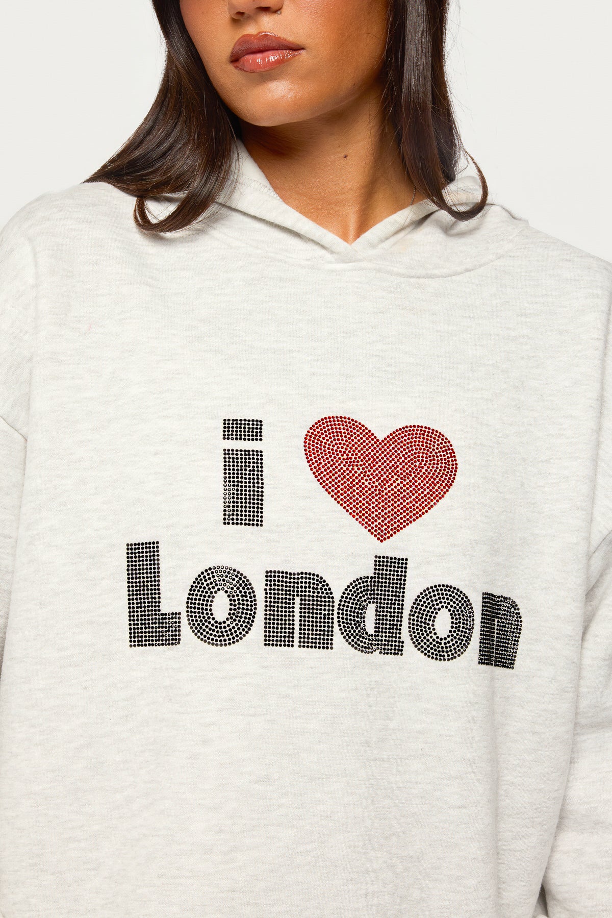 London Obsessed Rhinestone Hoodie