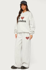 London Obsessed Rhinestone Hoodie