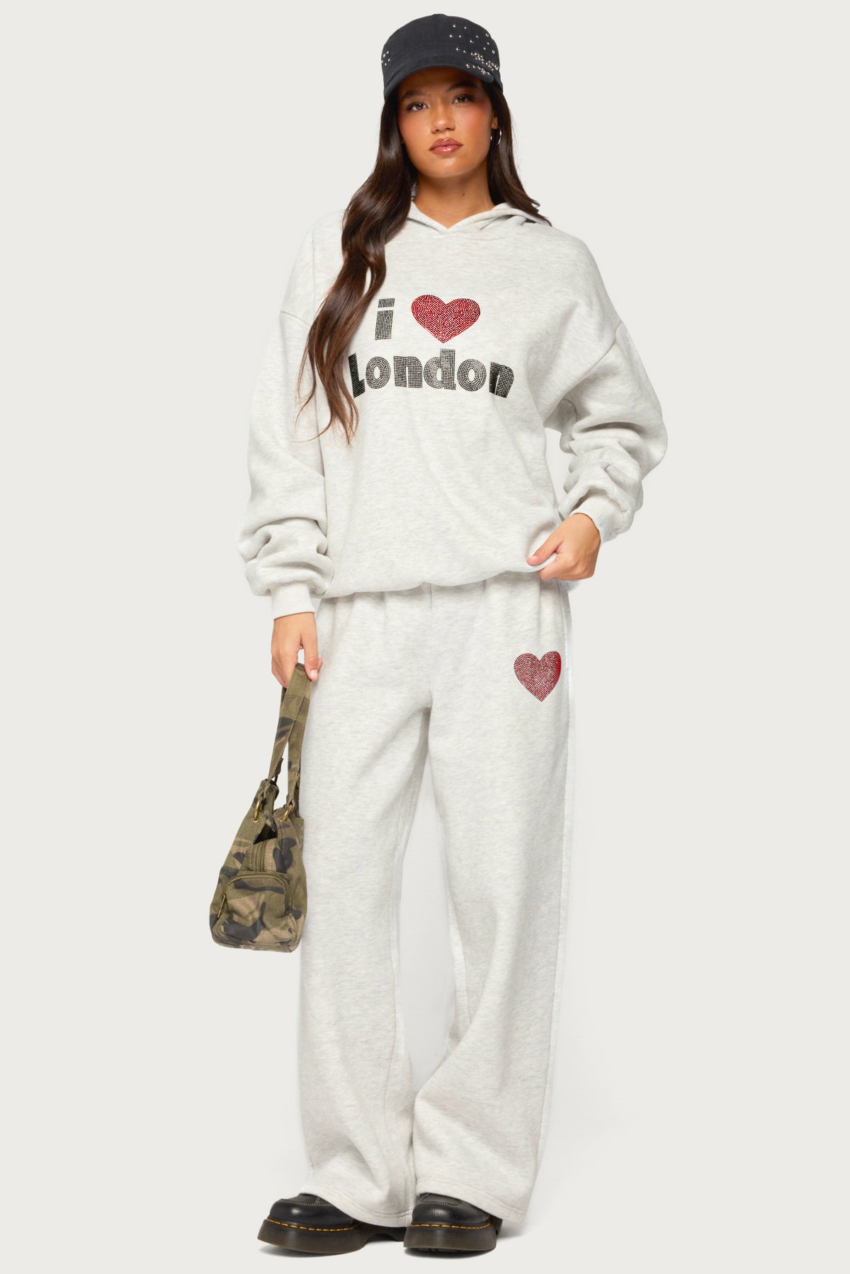 London Obsessed Rhinestone Sweatpants