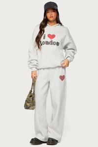 London Obsessed Rhinestone Sweatpants