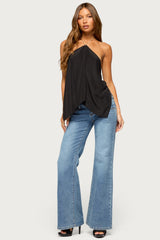 Elni Chain Backless Halter Top