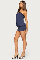 Laiva Cowl Neck Sequin Mini Dress