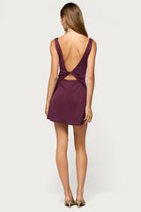 Staycee Cowl Neck Twist Mini Dress