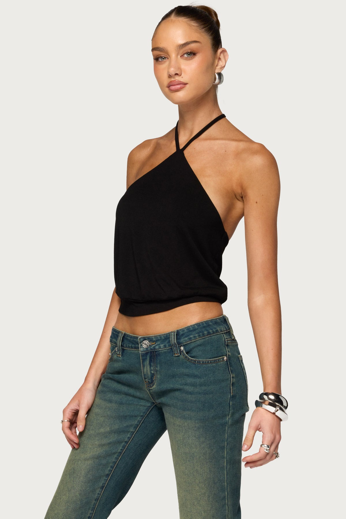 Ali Cascasding Metal Pendant Backless Top