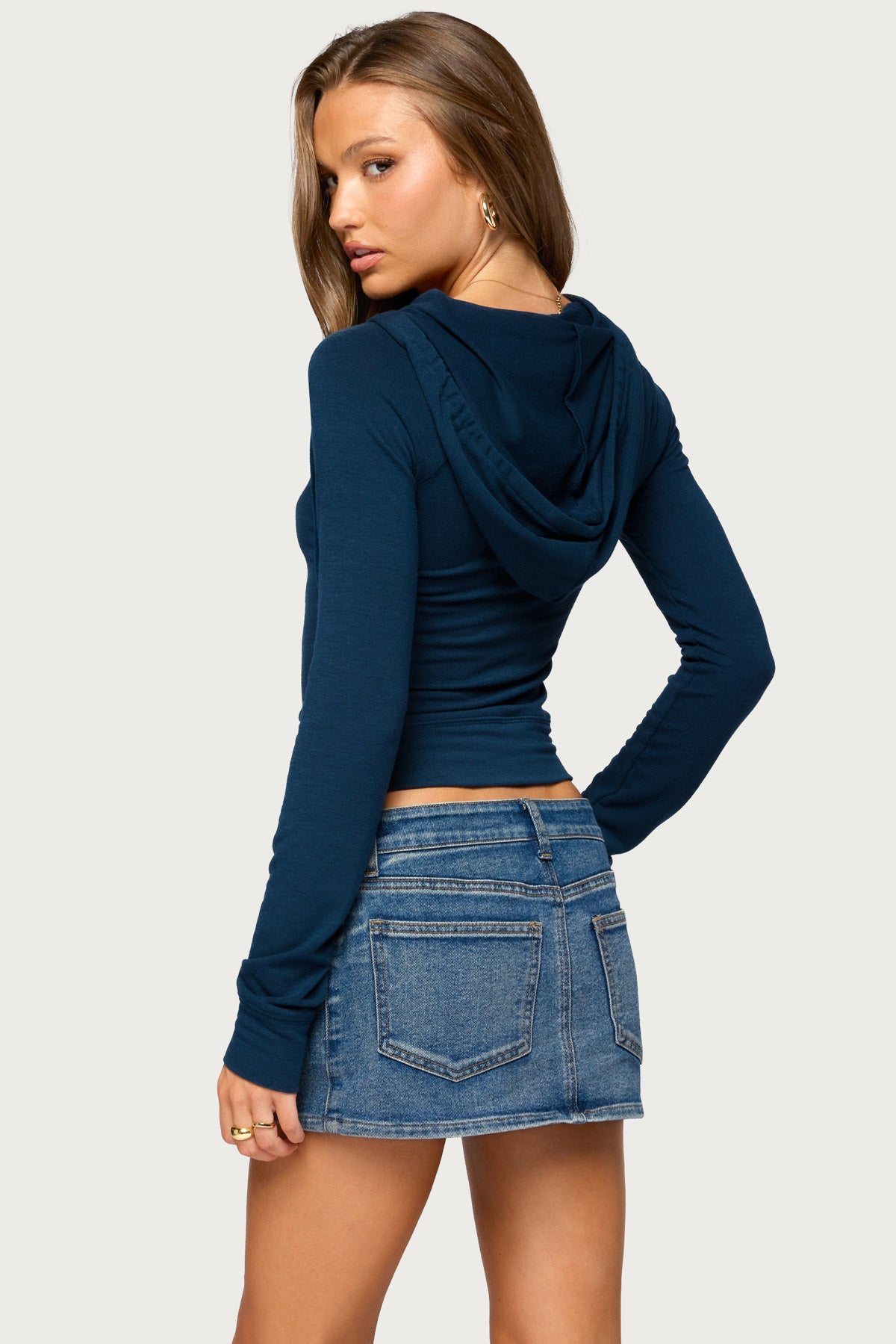 Mairy Hooded Long Sleeve Top