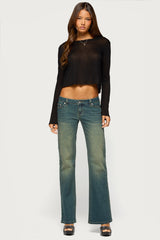 Angel Girl Sheer Long Sleeve Top
