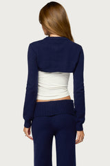 Nani Cropped Long Sleeve Knit Cardigan