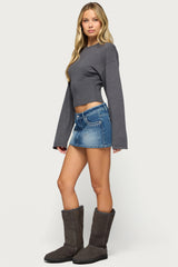 Sena Long Flared Sleeve Knit Top