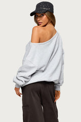 80 Girl Off Shoulder Sweatshirt