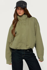 Taela Oversized High Neck Coat