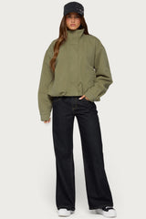 Taela Oversized High Neck Coat