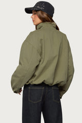 Taela Oversized High Neck Coat