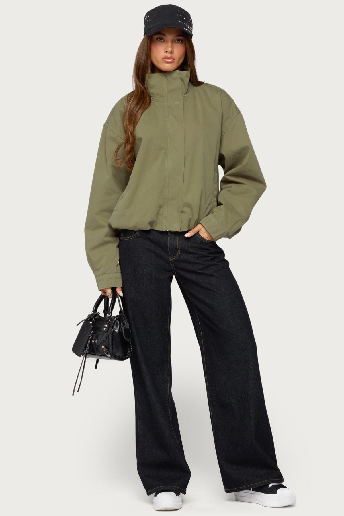 Taela Oversized High Neck Coat