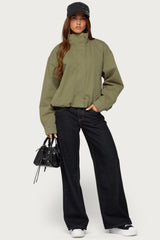Taela Oversized High Neck Coat