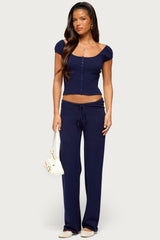 Alkira Button Up Knit Top