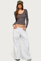 Jette Lacey Button Up Top