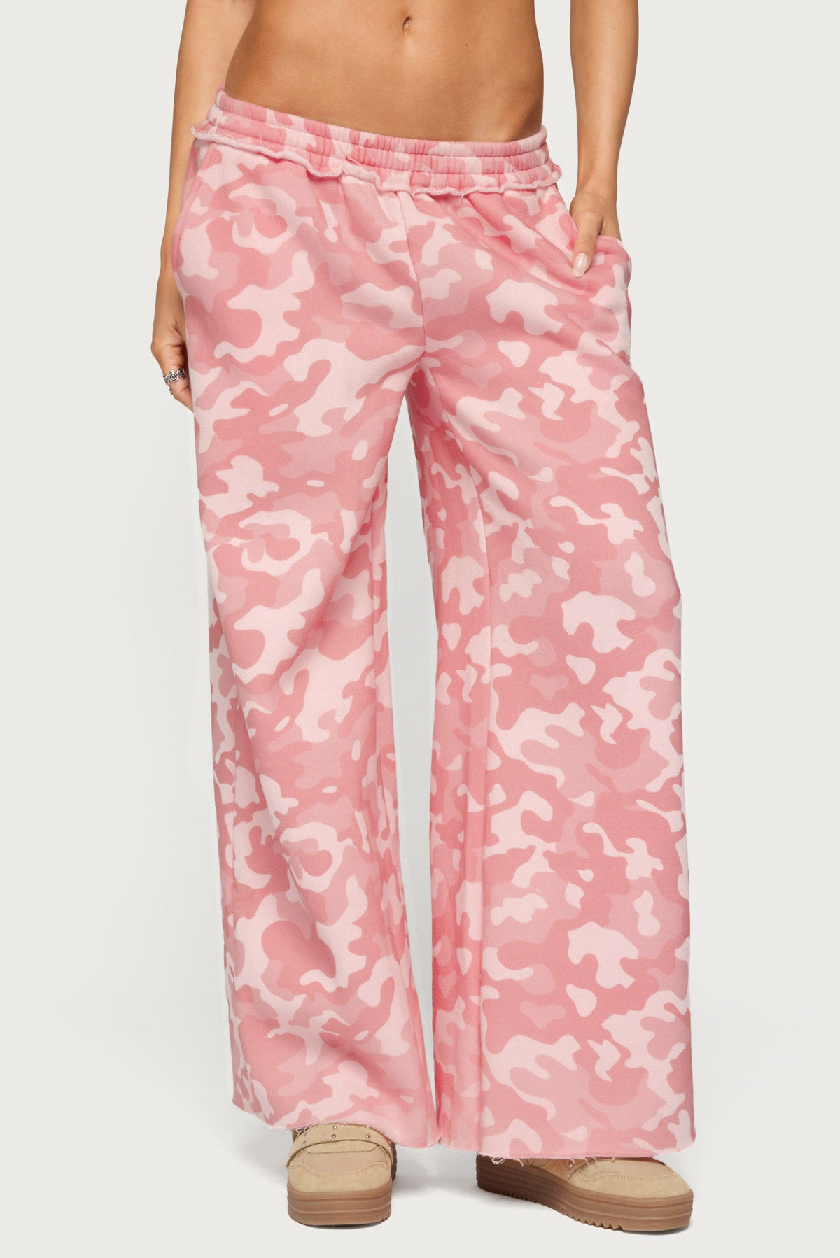 Adelyn Camo Wide Leg Sweatpants