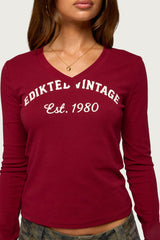 1980 Vintage V Neck Top