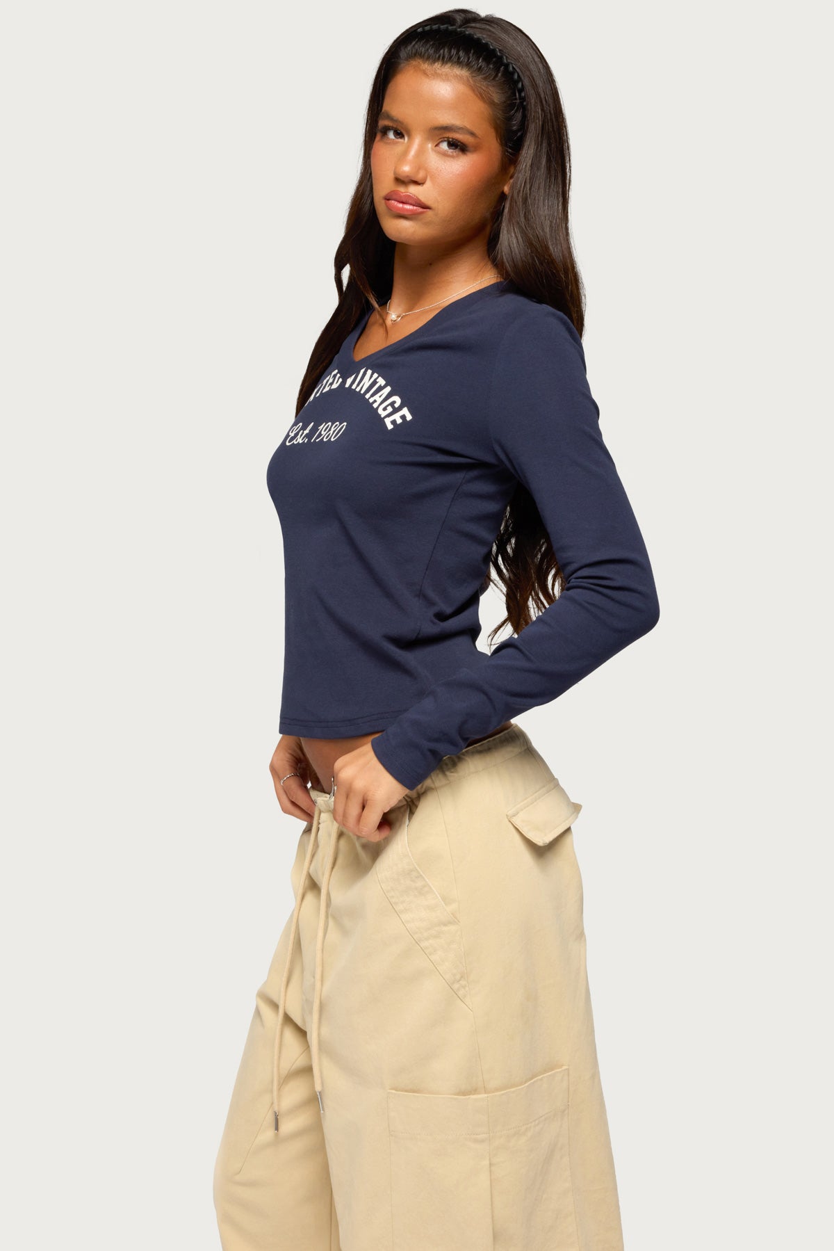1980 Vintage V Neck Top