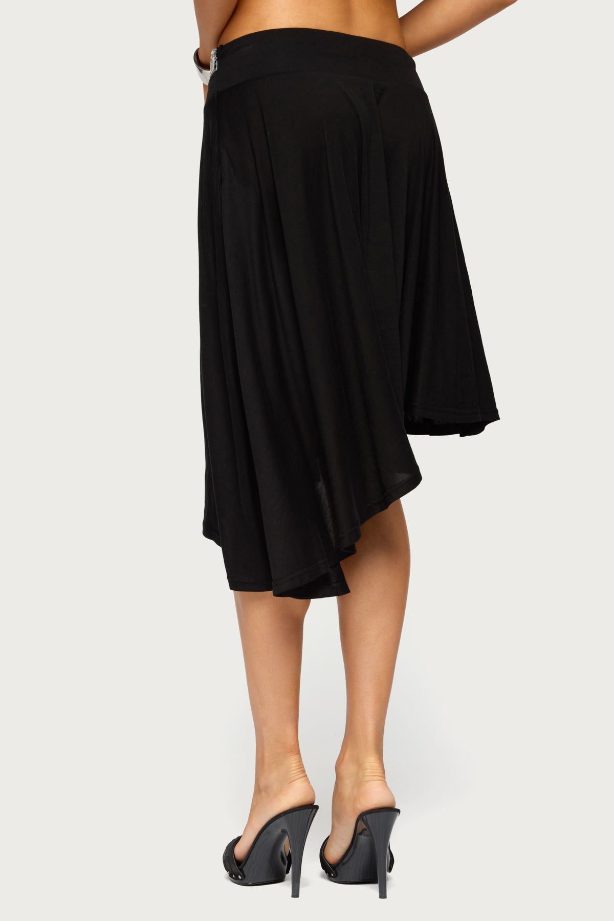 Dida Asymmetric Beaded Midi Skirt