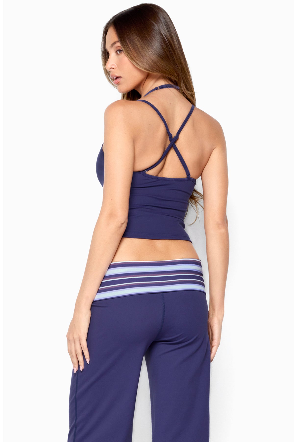 Izaria Layered Striped Active Tank Top