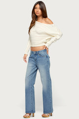 Laynie Oversized Off Shoulder Knit Sweater