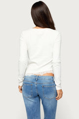 Harlen Lacey Asymmetric Long Sleeve Top