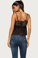 Emmalynn Chiffon Babydoll Top