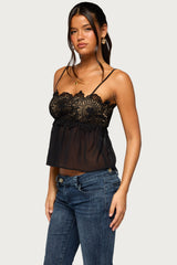 Emmalynn Chiffon Babydoll Top