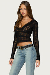 Saira Lace Long Sleeve Top