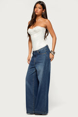 Emberlyn Strapless Lace Up Corset