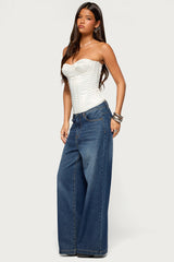Emberlyn Strapless Lace Up Corset