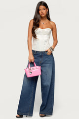 Emberlyn Strapless Lace Up Corset