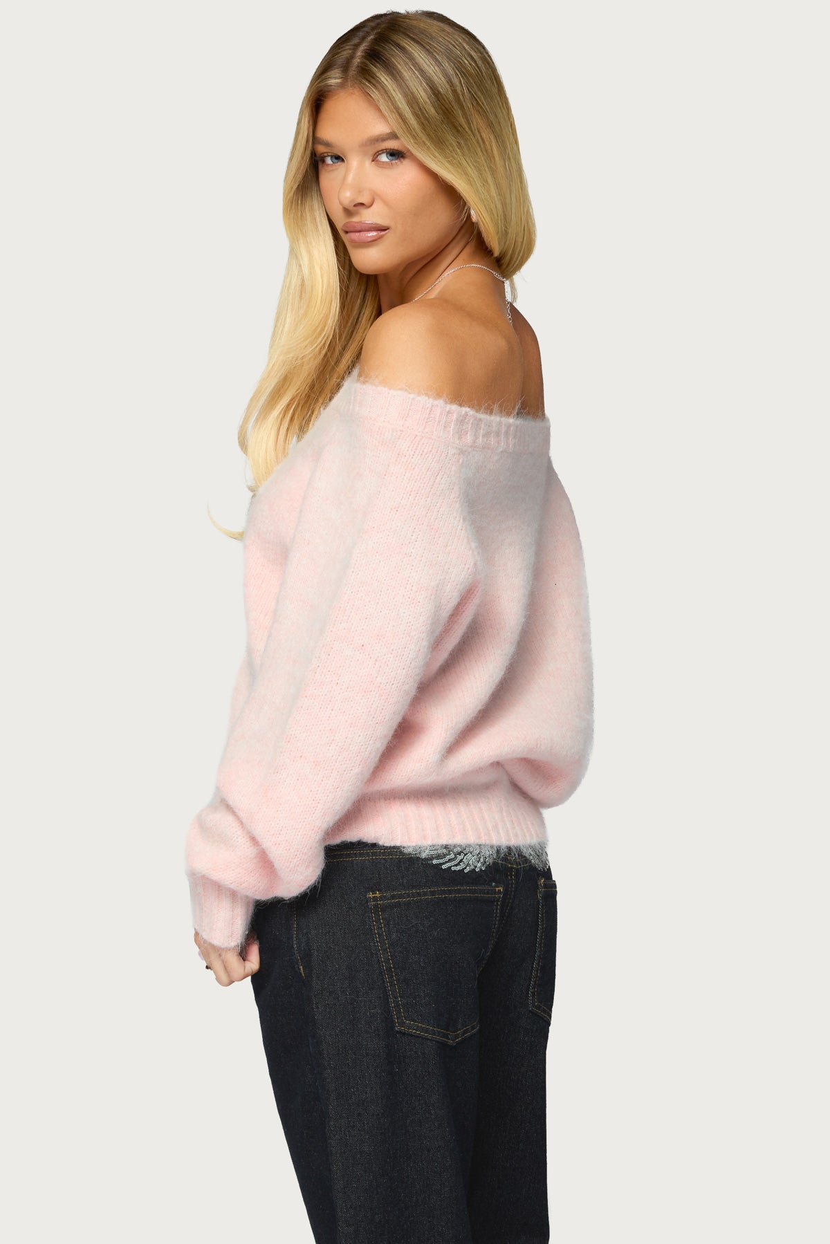 Hada Knit Off Shoulder Sweater